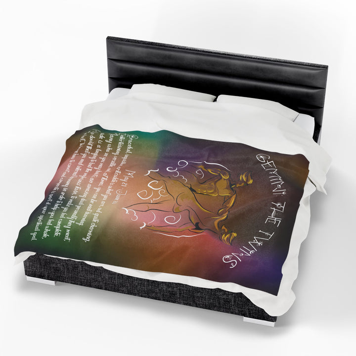 Gemini Acrostic Poem Velveteen Plush Blanket