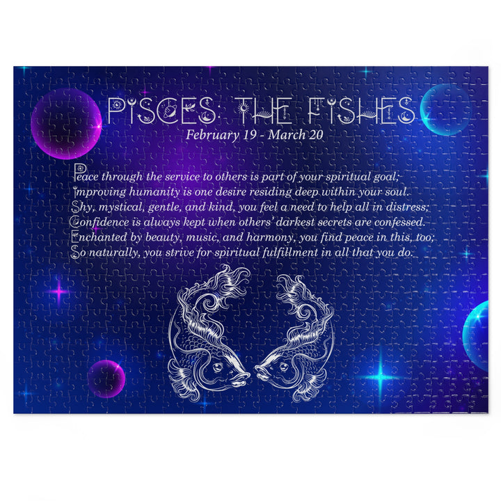 Pisces Acrostic Poem Puzzle - Tin Box