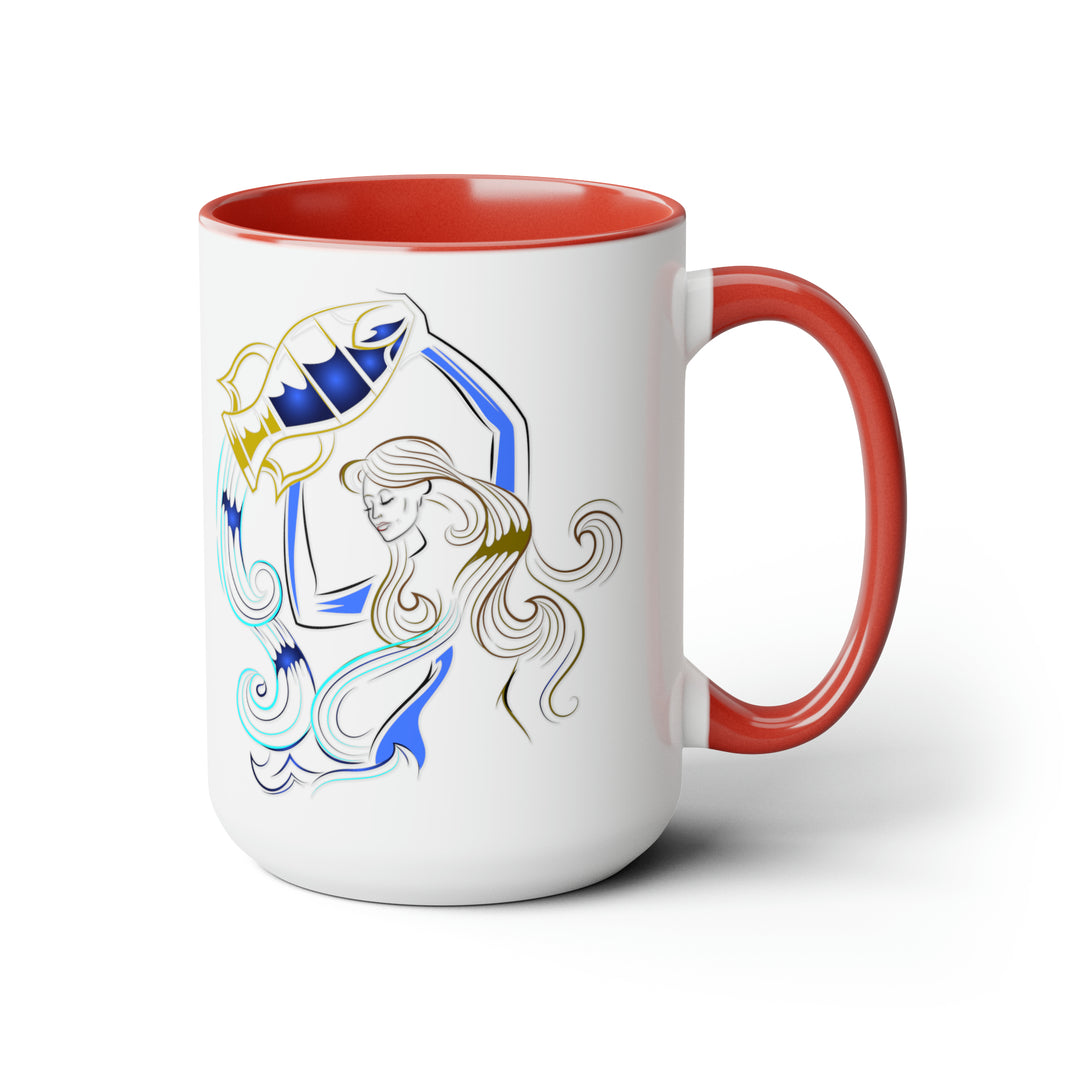 Written in the Stars Two-Tone Coffee Mugs - 15oz - Aquarius