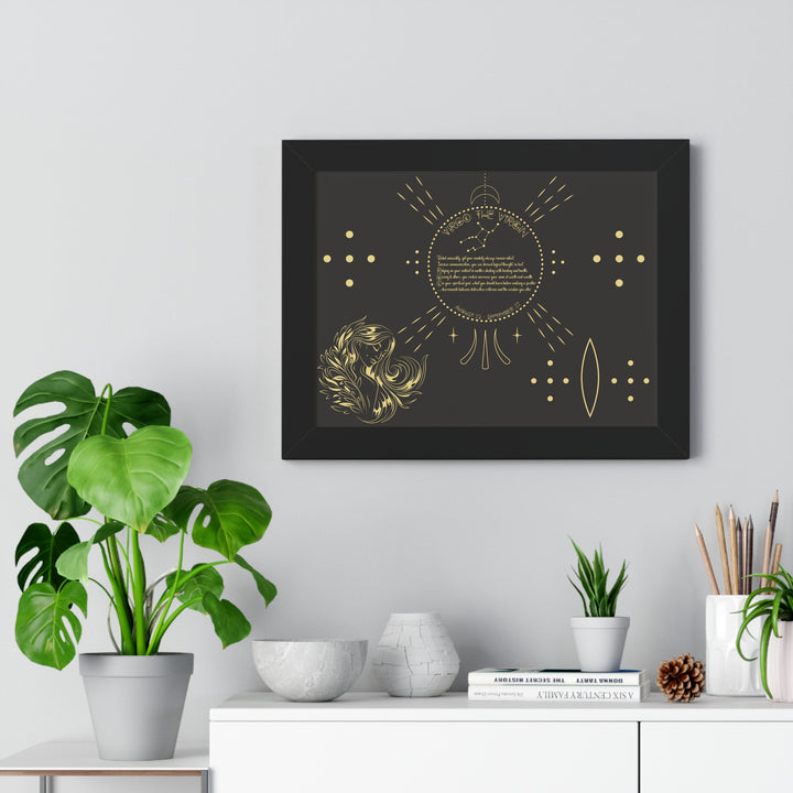 Written in the Stars Framed Acrostic Poem Print - Virgo