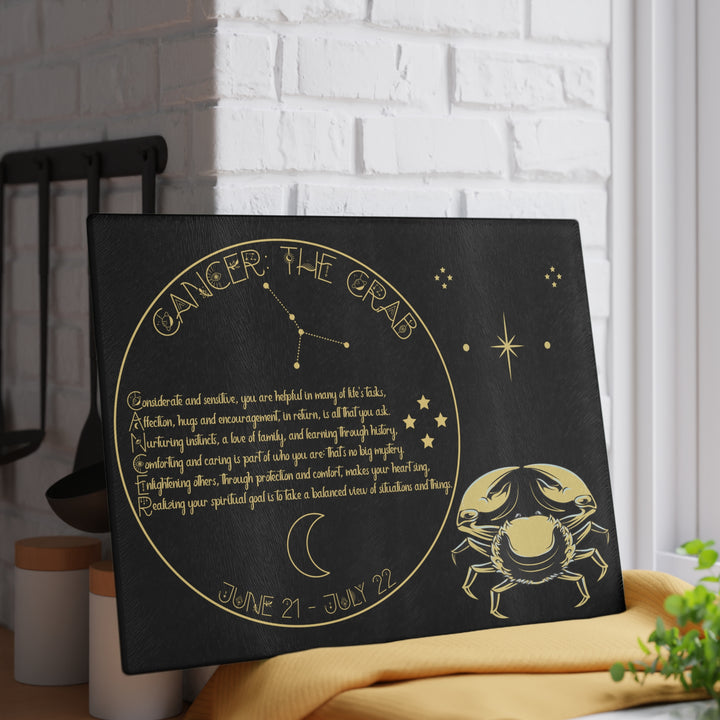 Cancer Acrostic Poem Glass Cutting Board