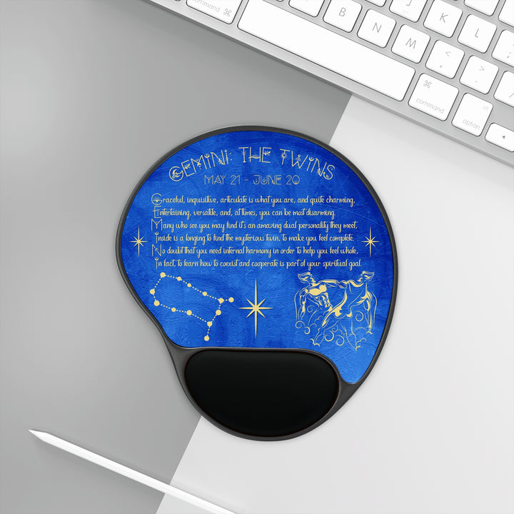 Written in the Stars Mouse Pad With Wrist Rest - Gemini