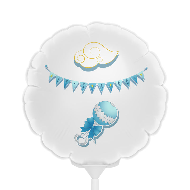 6” “It’s a Boy" Acrostic Poem Heart-Shaped Baby Shower Balloons - Personalized Add name!