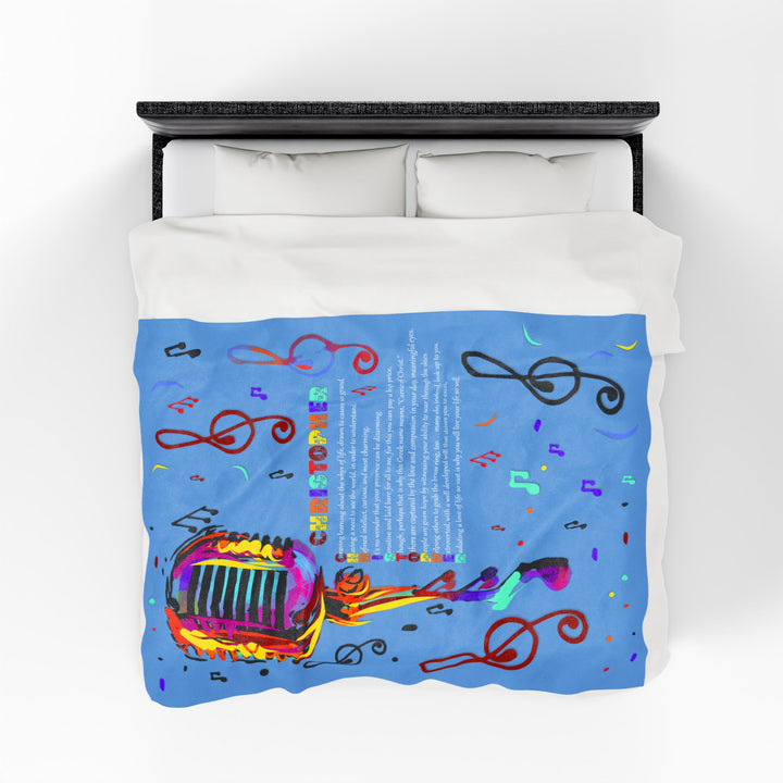 Namesakes Acrostic Poem on Velveteen Plush Blanket
