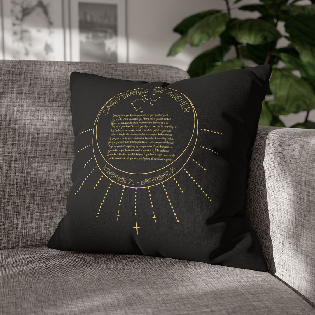 Sagittarius Acrostic Poem Pillow Cover