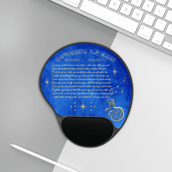 Written in the Stars Mouse Pad With Wrist Rest - Capricorn