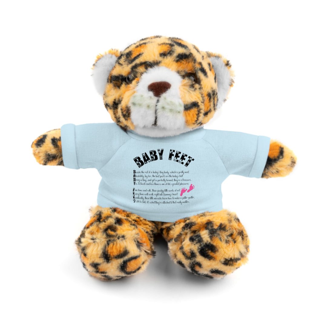 Baby Feet Acrostic Poem Stuffed Animal Collection with T-Shirt - Pink Footprints