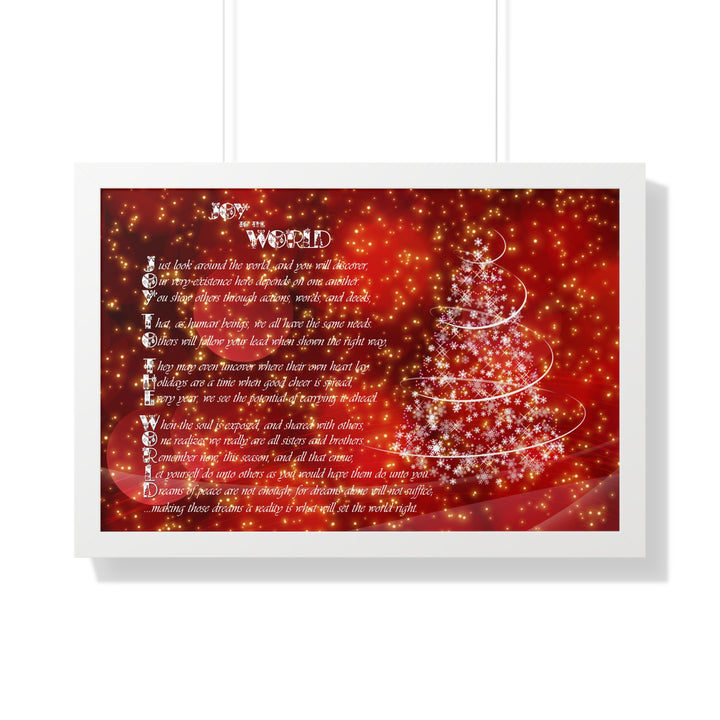 It's Just a Phrase "Joy to the World" Framed Acrostic Poem Print