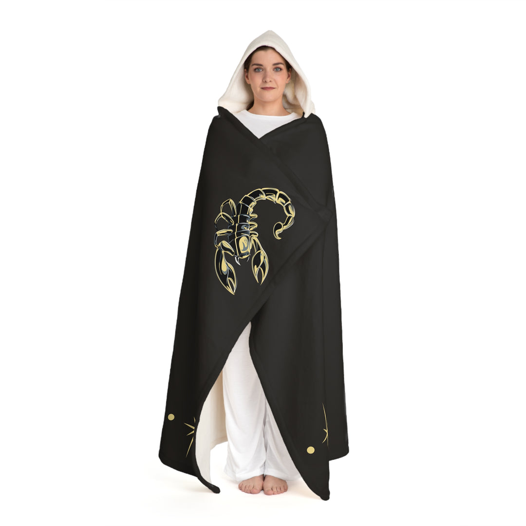 Scorpio Acrostic Poem Sherpa Hooded Blanket