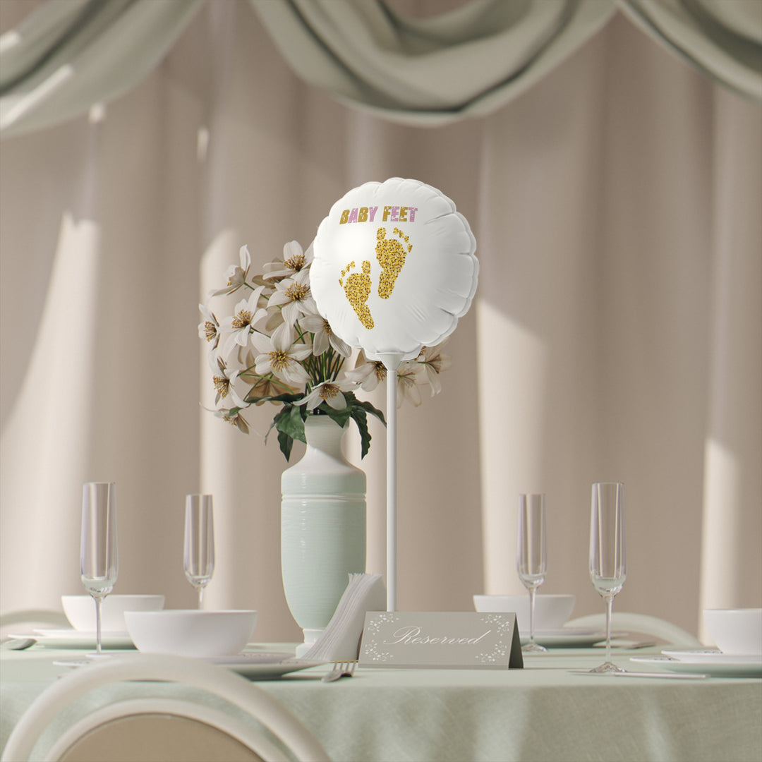6” “Baby Feet" Baby Shower Balloons