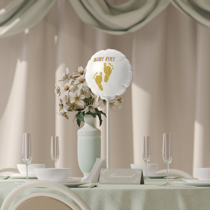 6” “Baby Feet" Baby Shower Balloons