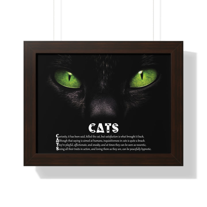 It's Just a Phrase "Cats" Framed Acrostic Poem Print
