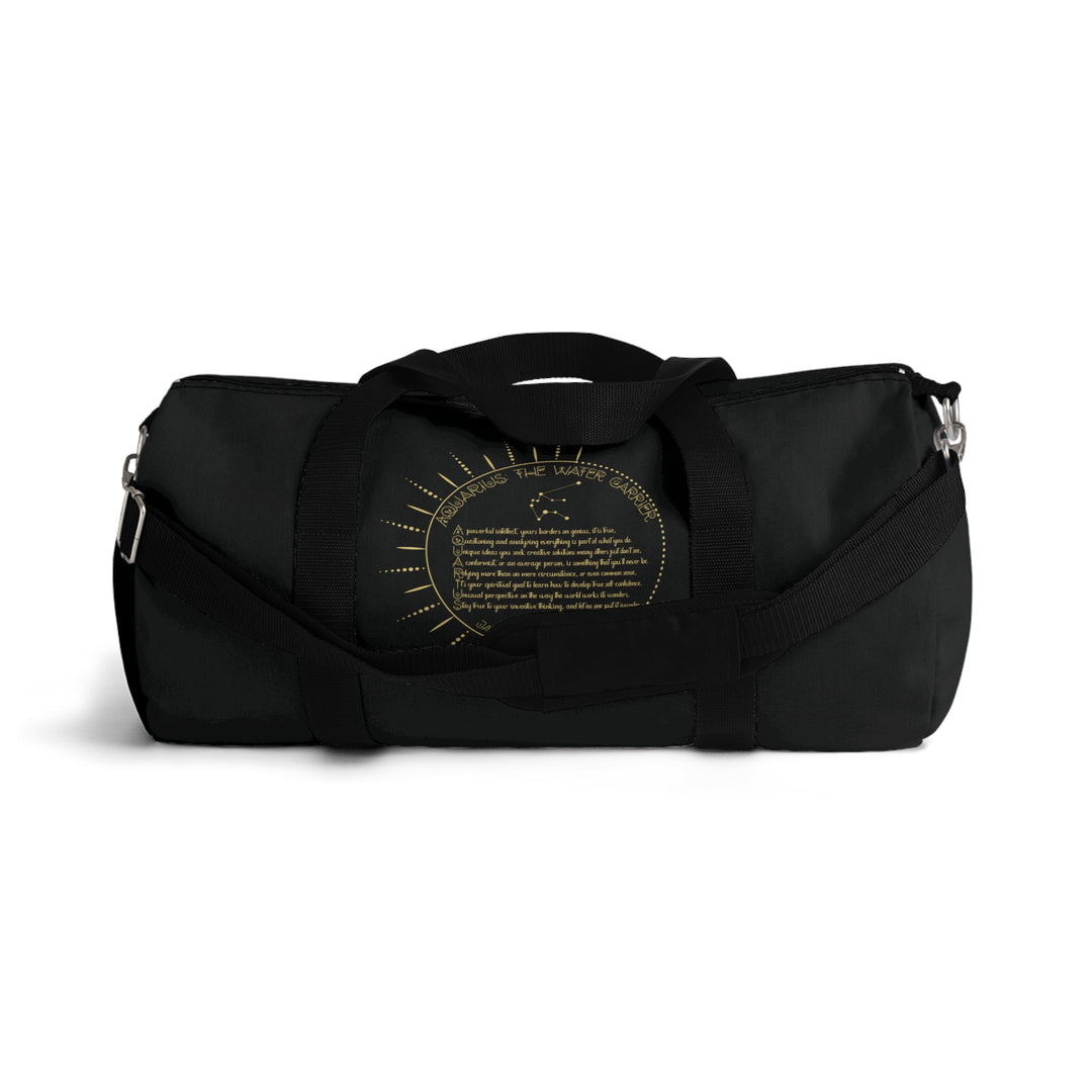 Aquarius Acrostic Poem Duffel Bag