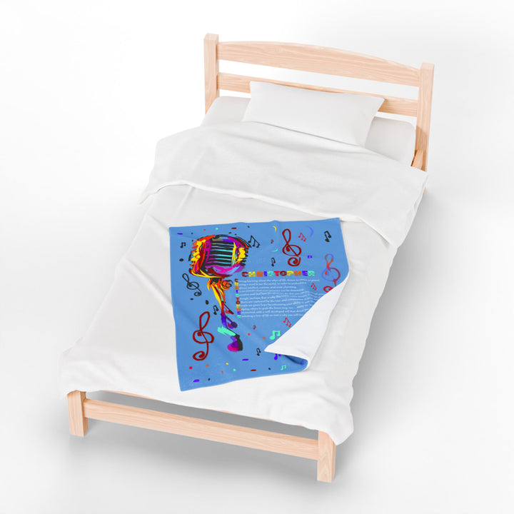 Namesakes Acrostic Poem on Velveteen Plush Blanket