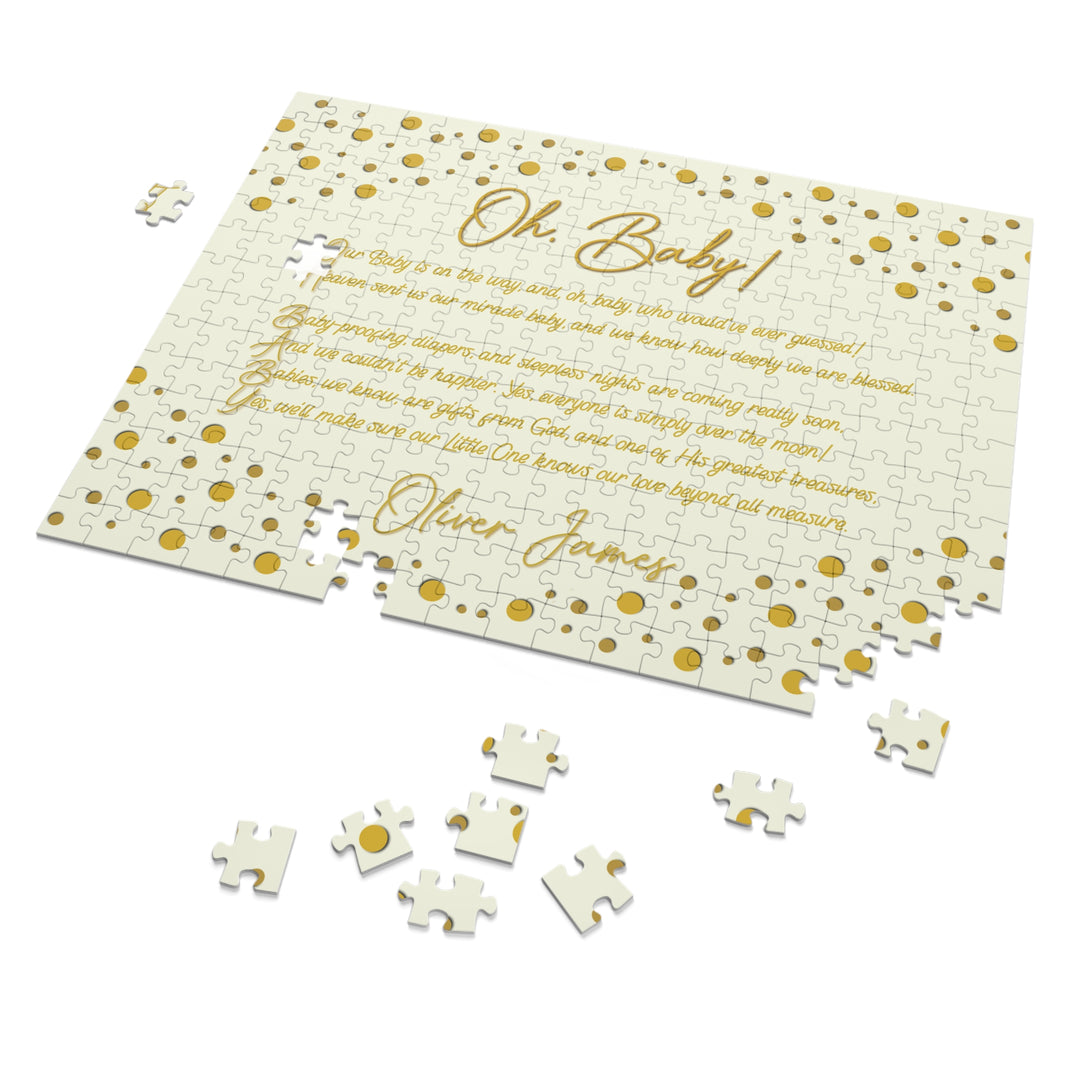 Oh, Baby! Acrostic Poem Puzzle - Personalized - Tin Box
