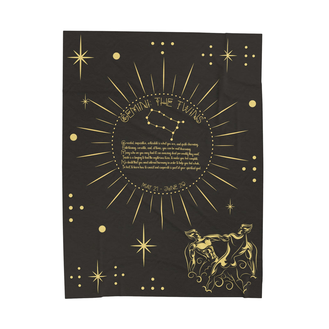 Gemini Acrostic Poem Velveteen Blanket