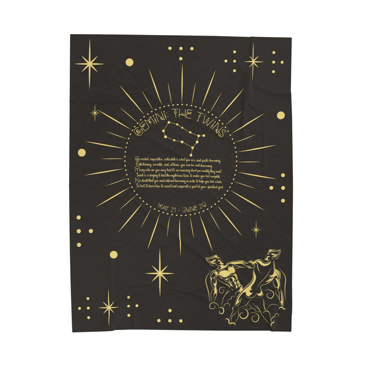 Gemini Acrostic Poem Velveteen Blanket