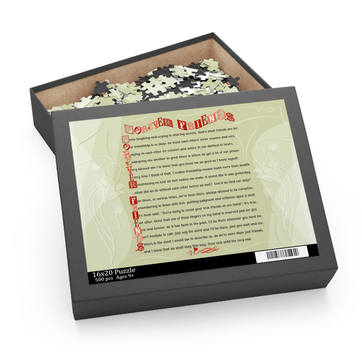 Forever Friends Acrostic Poem Jigsaw Puzzle - Subtle Floral