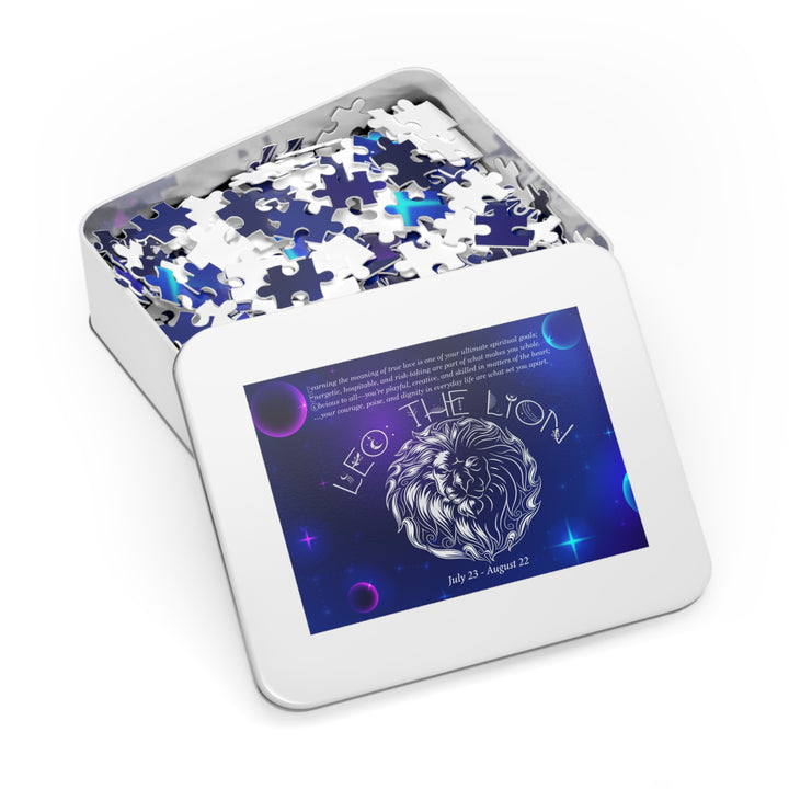 Leo Acrostic Poem Puzzle - Tin Box