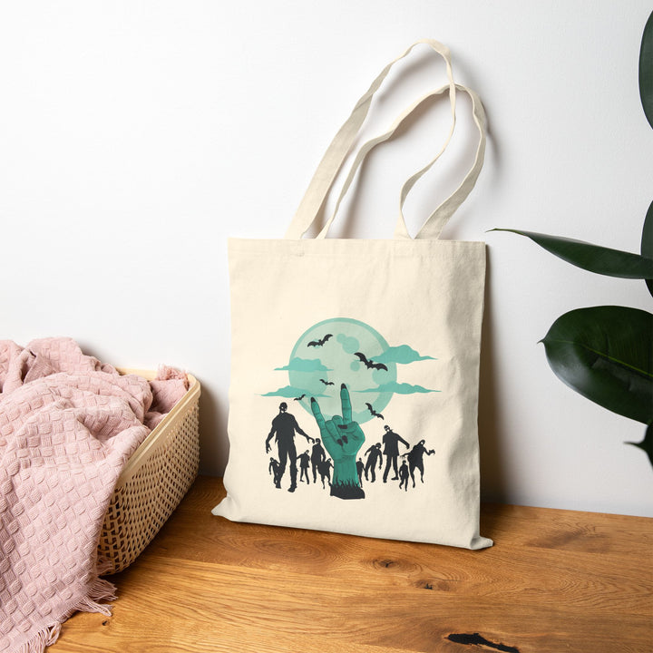 "Happy Halloween" Acrostic Poem Canvas Candy Tote Bag - No Personalization