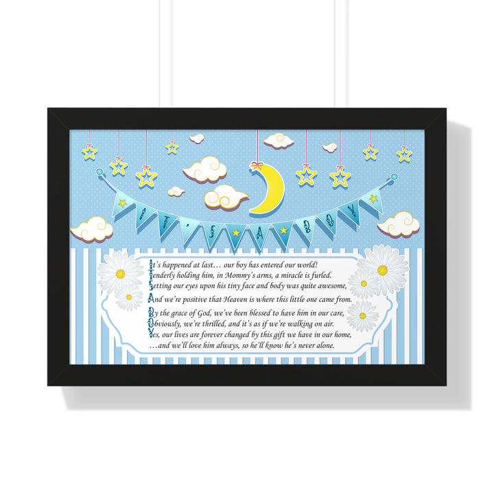 Baby Steps "It's a Boy" Framed Print Collection - No Personalization