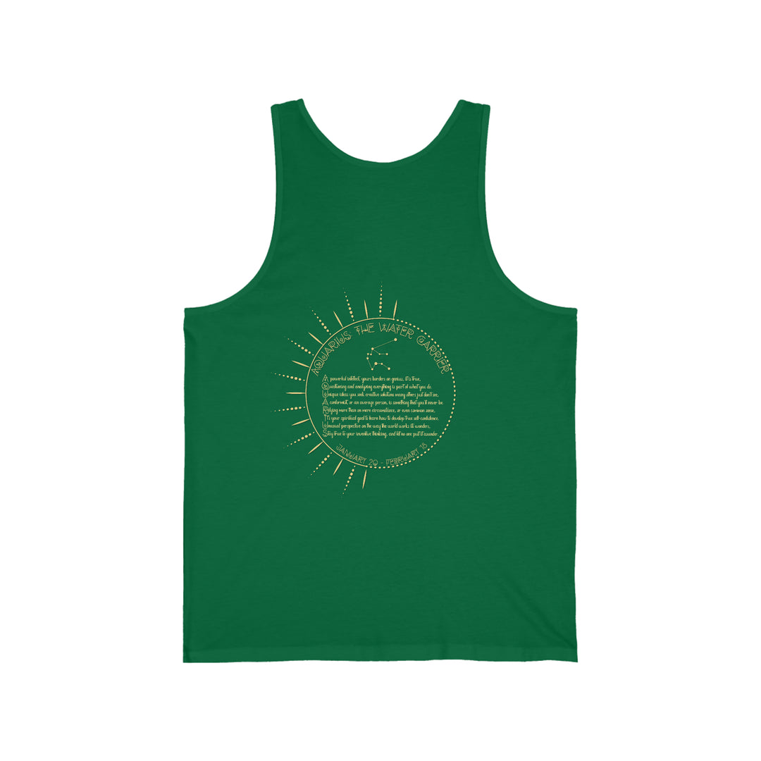 Written in the Stars Unisex Jersey Tank - Aquarius