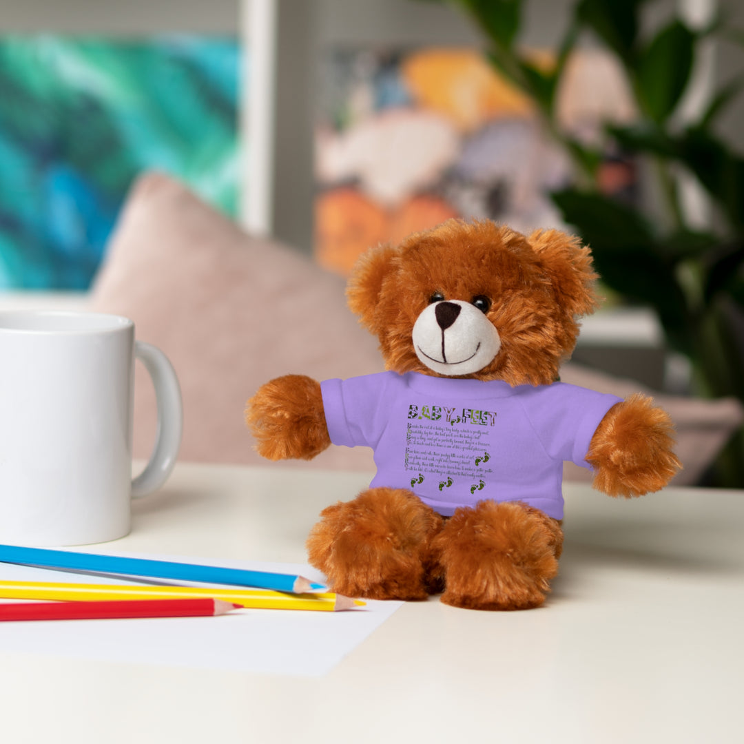 Baby Feet Acrostic Poem Stuffed Animal Collection with T-Shirt - Camo