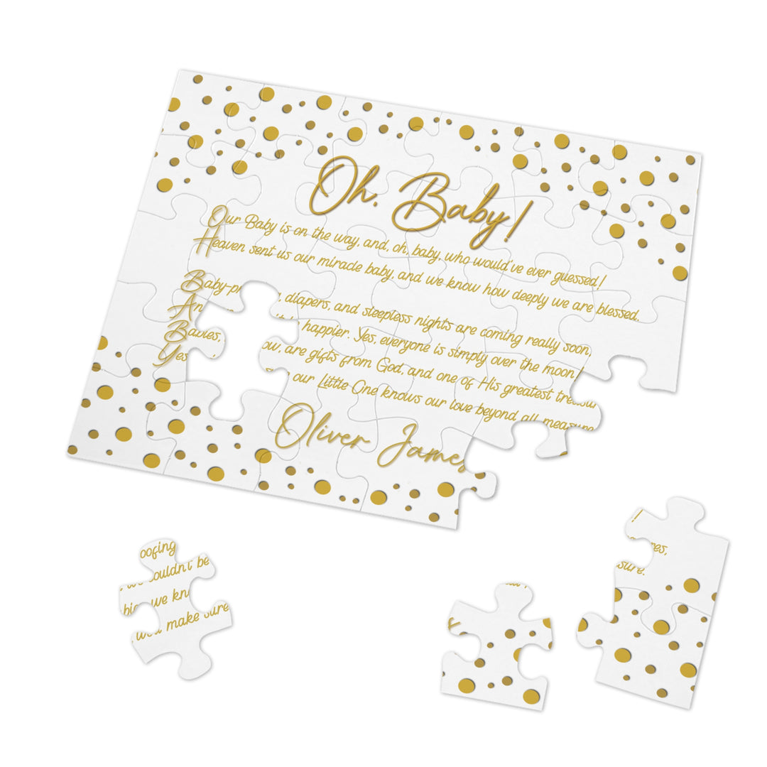 Oh, Baby! Acrostic Poem Jigsaw Puzzle - Personalized - Tin Box