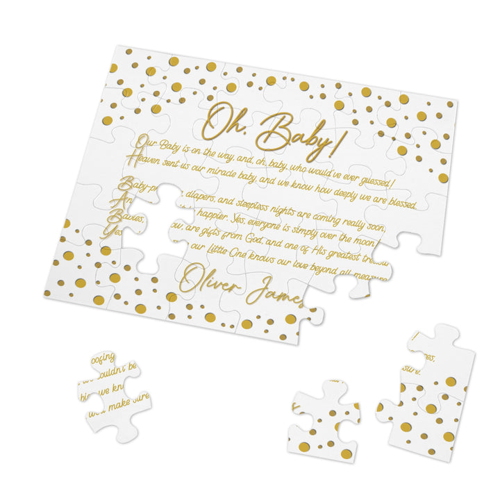 Oh, Baby! Acrostic Poem Jigsaw Puzzle - Personalized - Tin Box