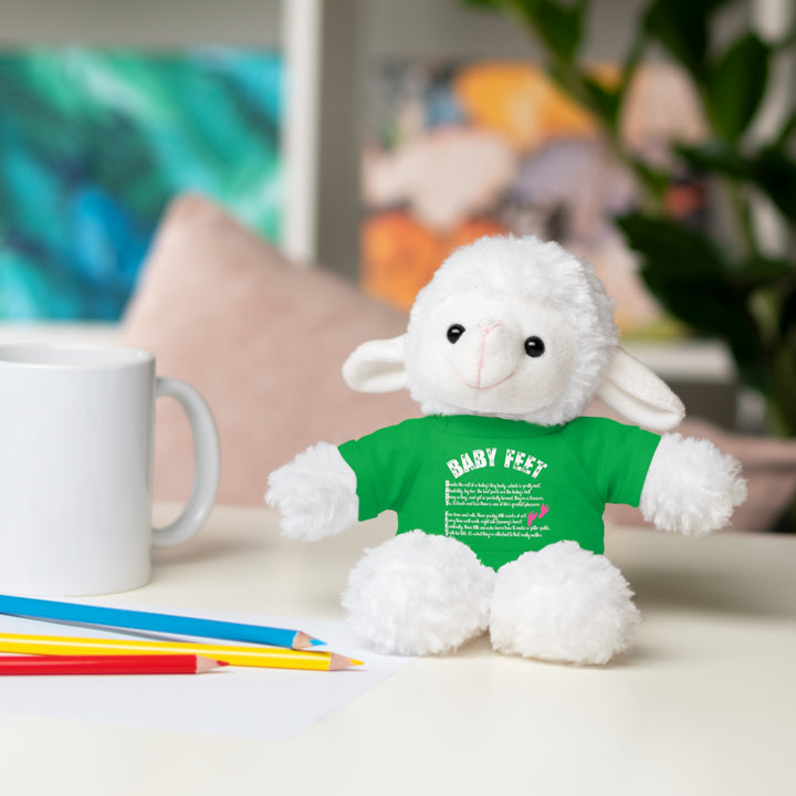 Baby Steps Stuffed Animals with Tee - Baby Feet - Pink Footprints