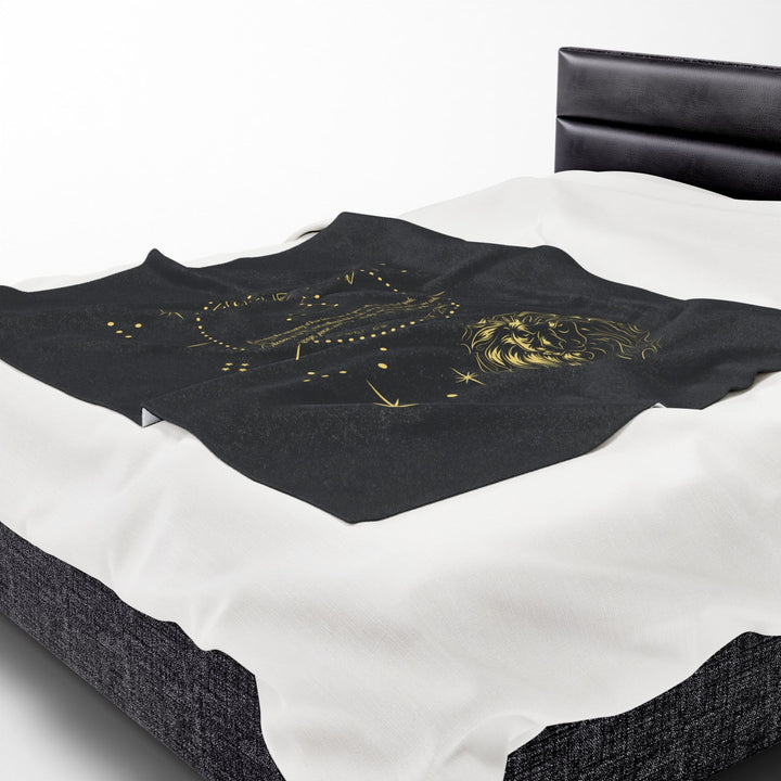 Leo Acrostic Poem Velveteen Plush Blanket