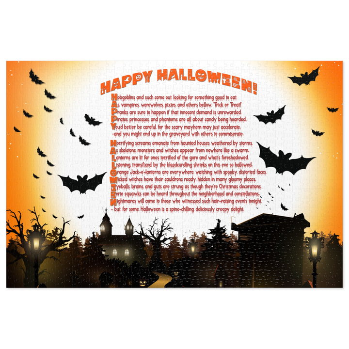 Happy Halloween Poem Jigsaw Puzzle - Tin Box