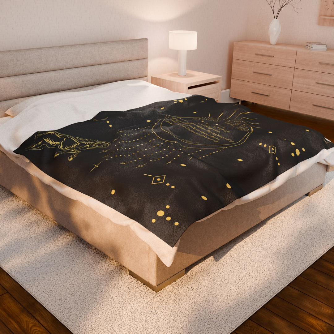 Aries Acrostic Poem Velveteen Plush Blanket