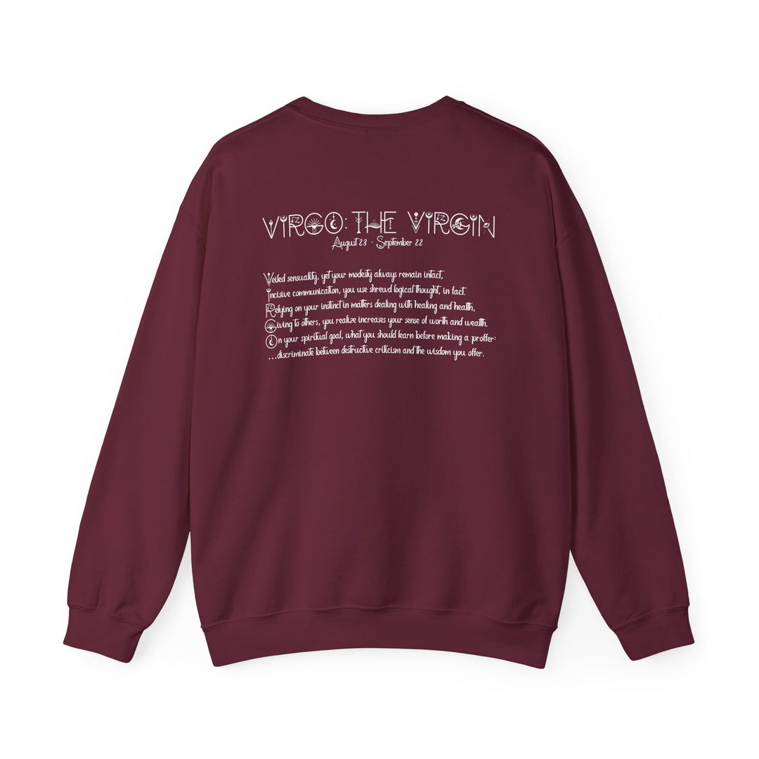 Virgo Acrostic Poem Astrology Sweatshirt - Unisex