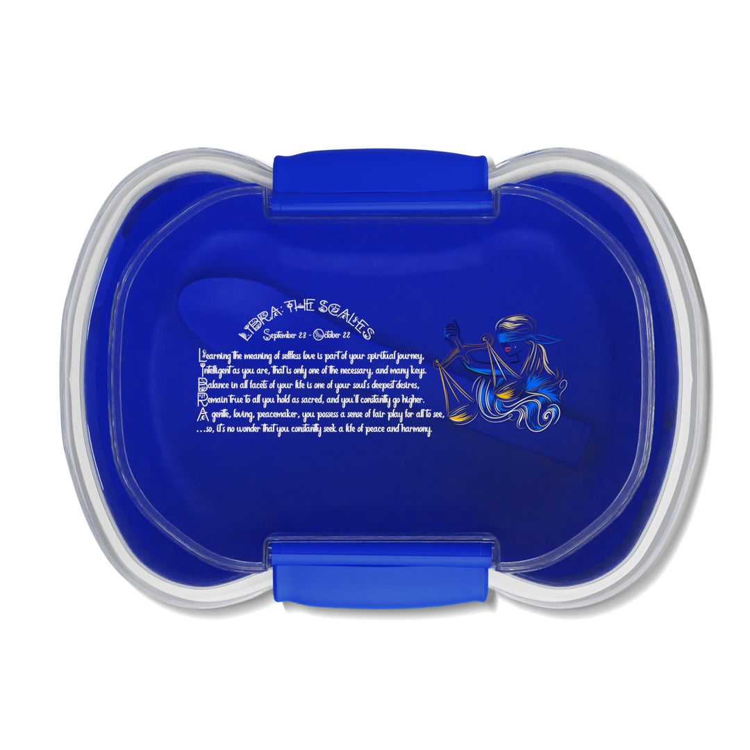 Libra Acrostic Poem Bento Lunch Box - Blue