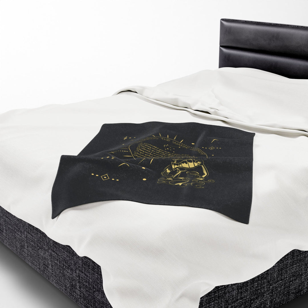 Aquarius Acrostic Poem Velveteen Plush Blanket