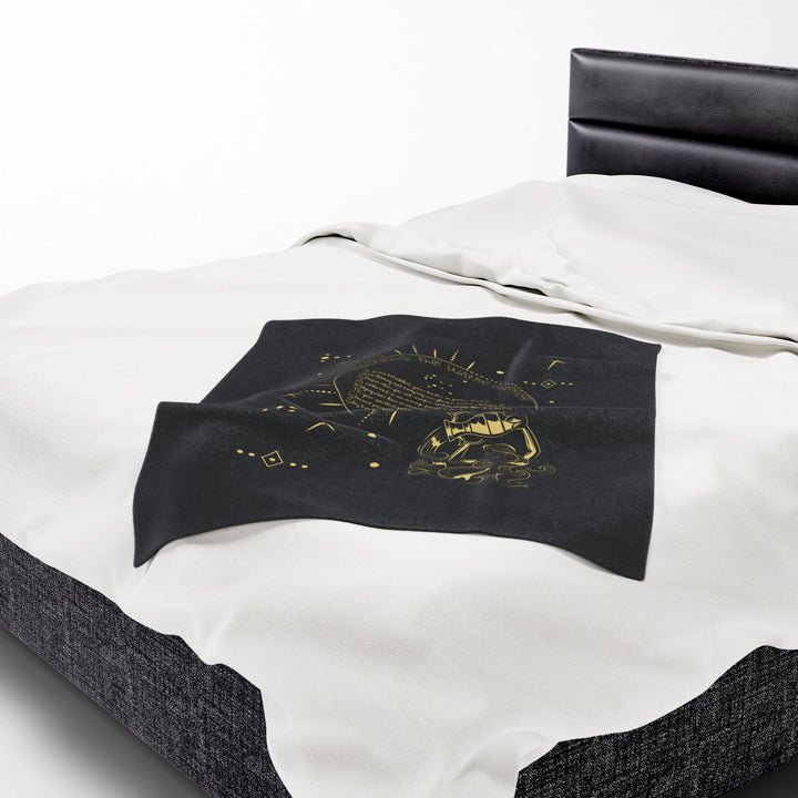 Aquarius Acrostic Poem Velveteen Plush Blanket