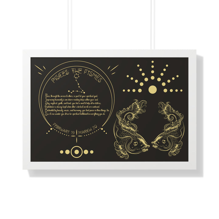 Written in the Stars Framed Acrostic Poem Print - Pisces