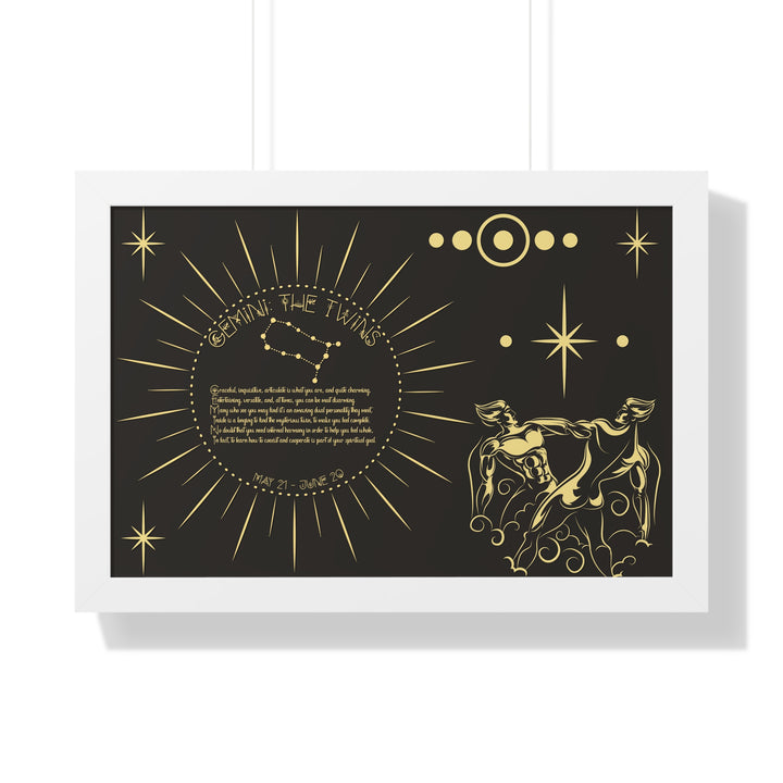 Written in the Stars Framed Acrostic Poem Print - Gemini