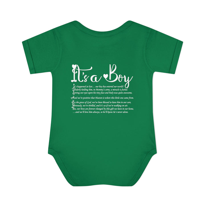It's a Boy Acrostic Poem Baby Bodysuit - Ducky Design