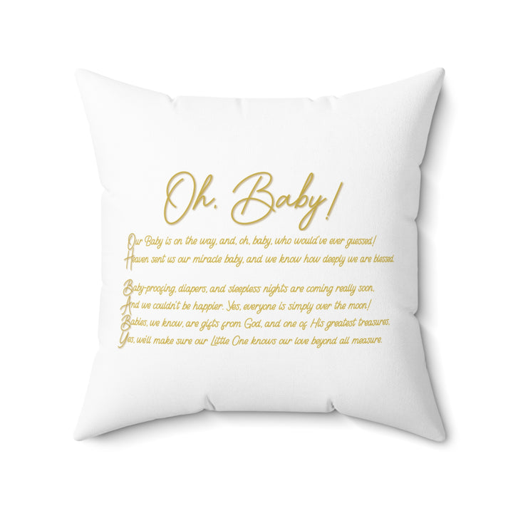 "Oh, Baby" Acrostic Poem Pillow