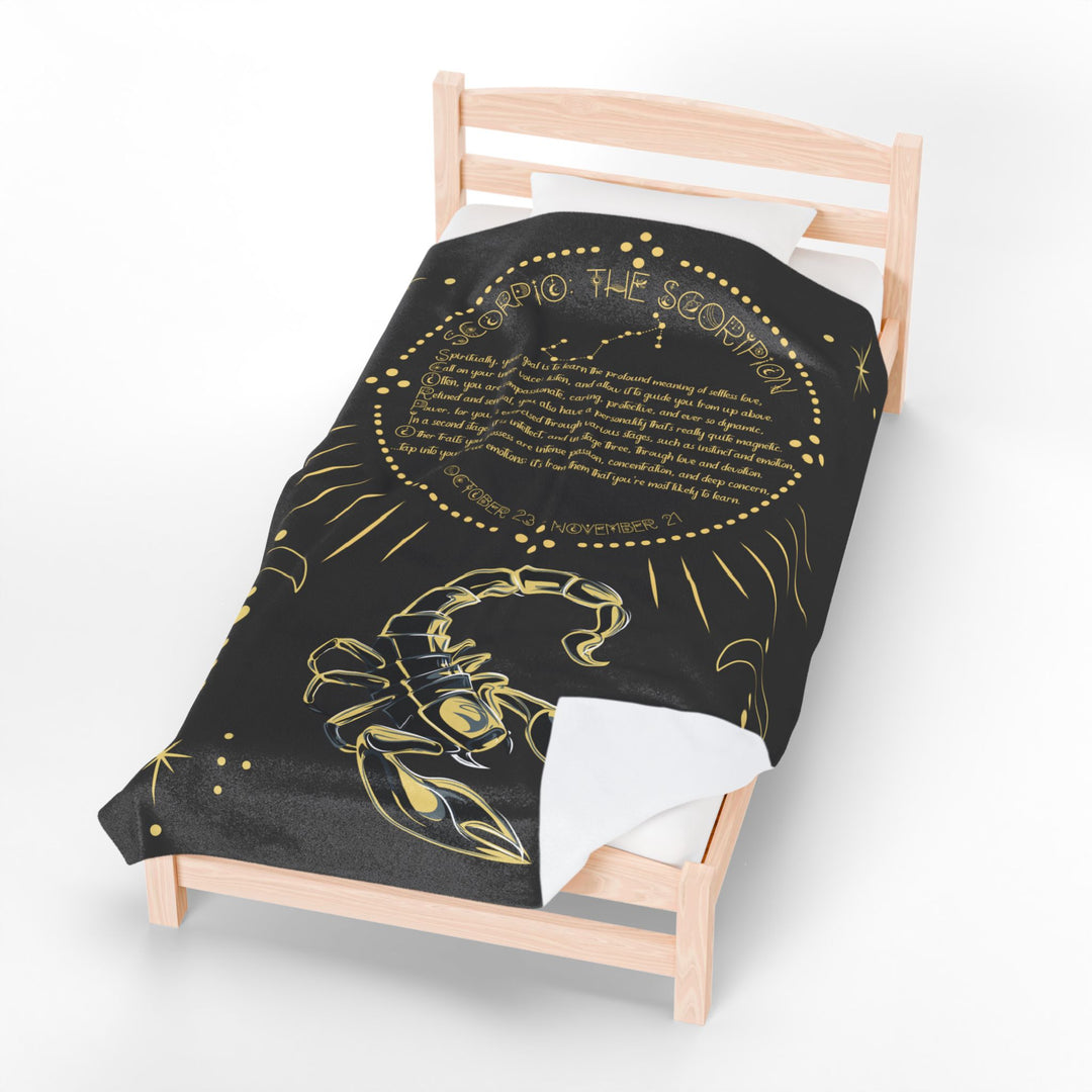 Scorpio Acrostic Poem Velveteen Blanket