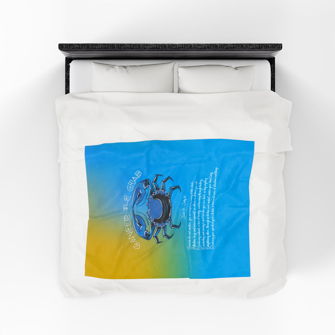 Cancer Acrostic Poem Velveteen Plush Blanket - Colored