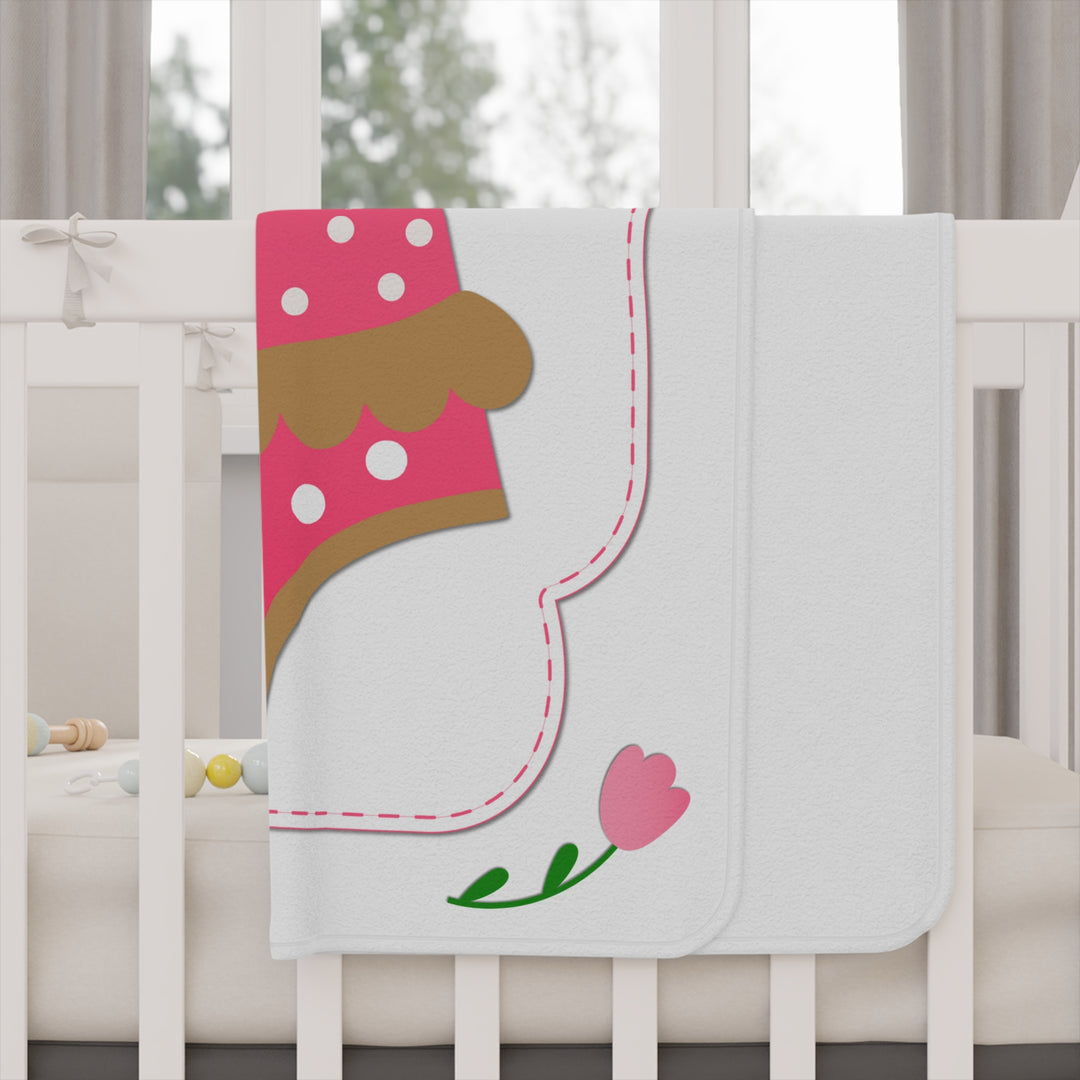"It's a Girl" Acrostic Poem Blanket - Baby Body Suit - Polkadots