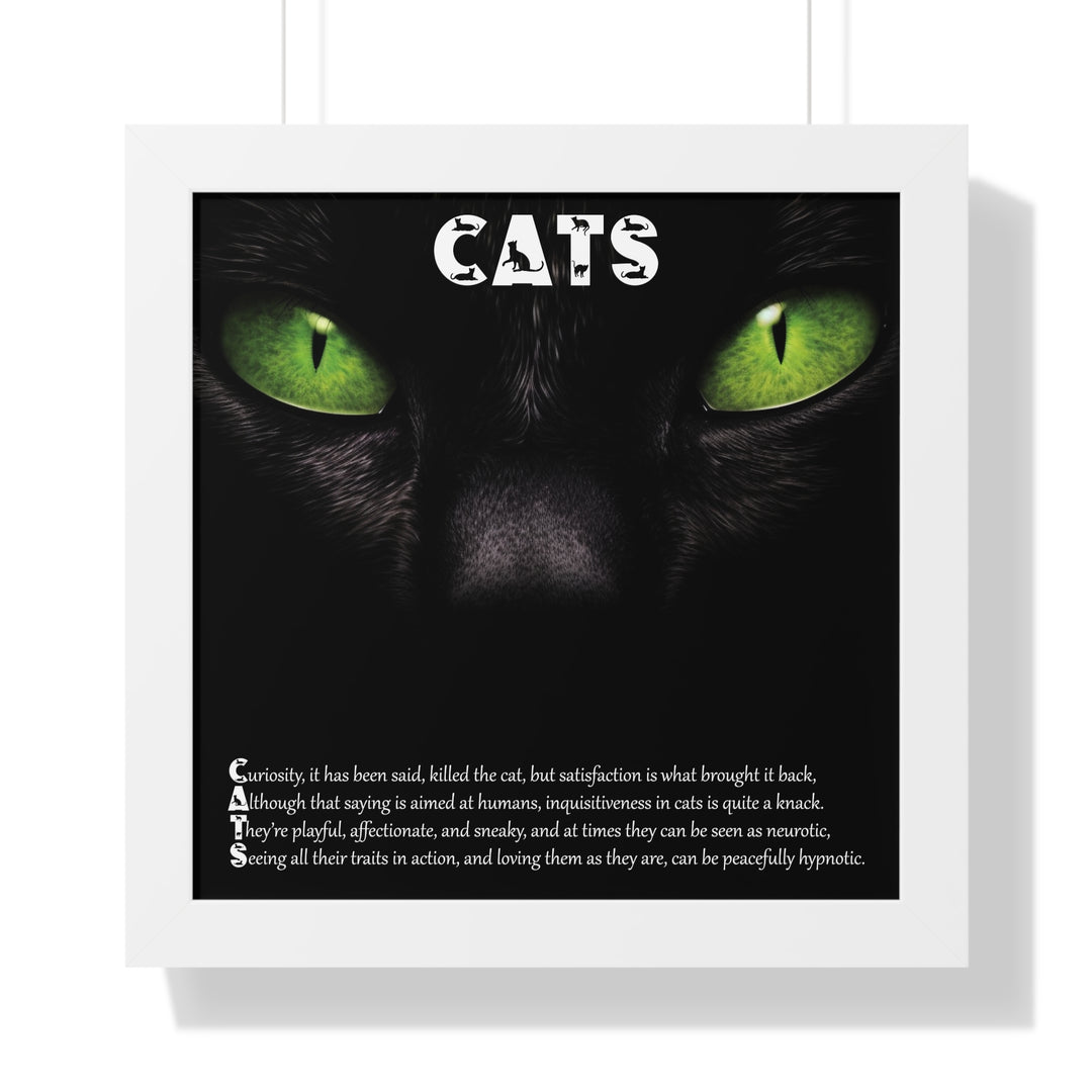 It's Just a Phrase "Cats" Framed Acrostic Poem Print