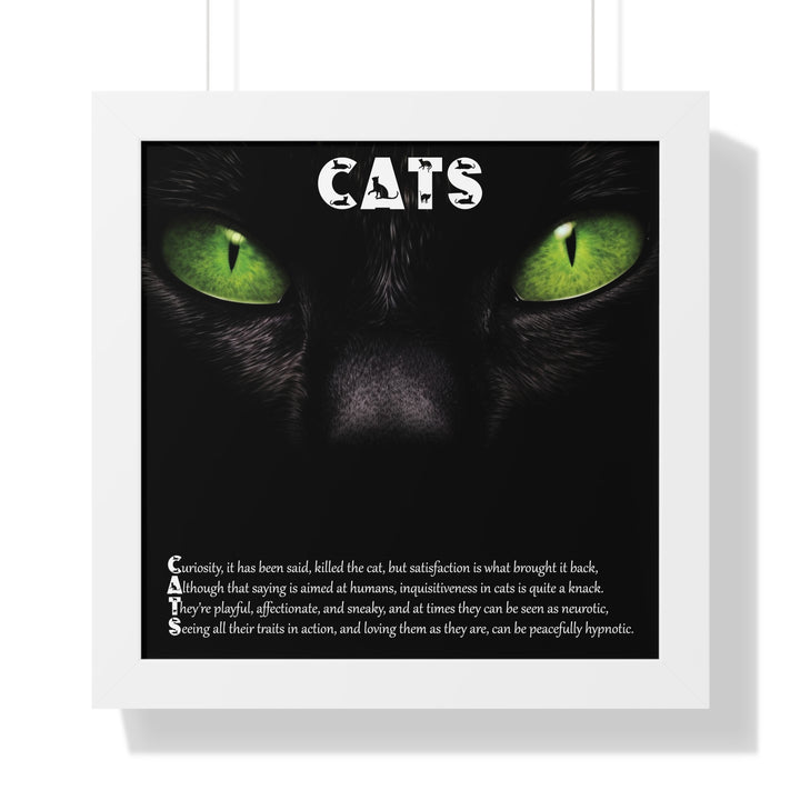 It's Just a Phrase "Cats" Framed Acrostic Poem Print