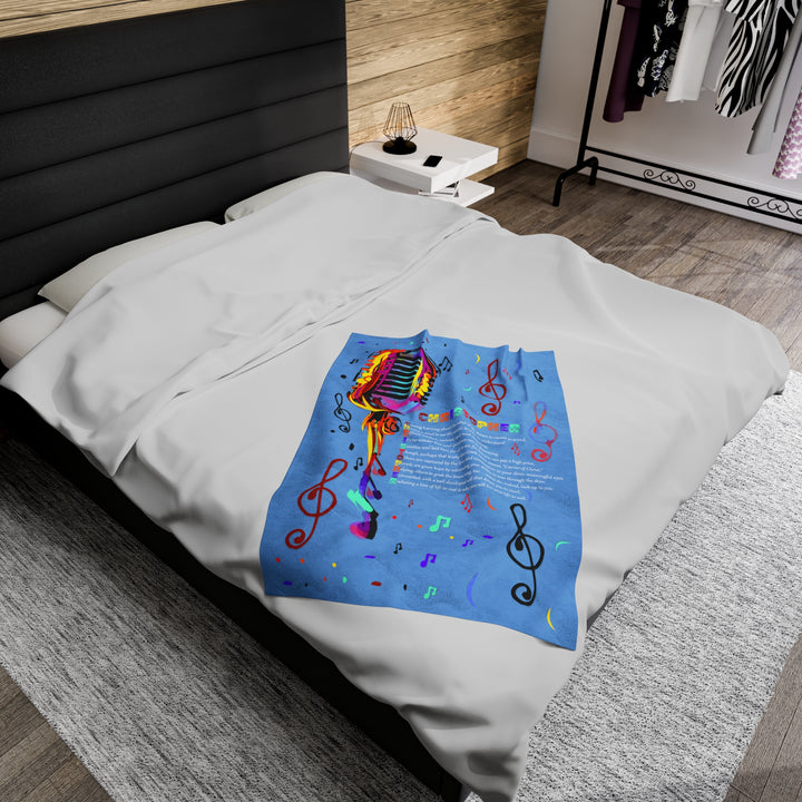 Namesakes Acrostic Poem on Velveteen Plush Blanket
