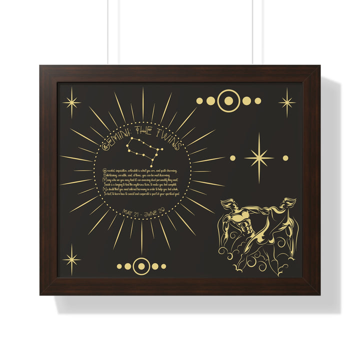 Written in the Stars Framed Acrostic Poem Print - Gemini