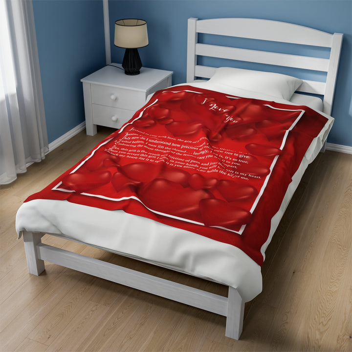 It's Just a Phrase "I Love You" Velveteen Plush Blanket