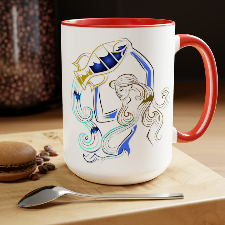 Written in the Stars Two-Tone Coffee Mugs - 15oz - Aquarius